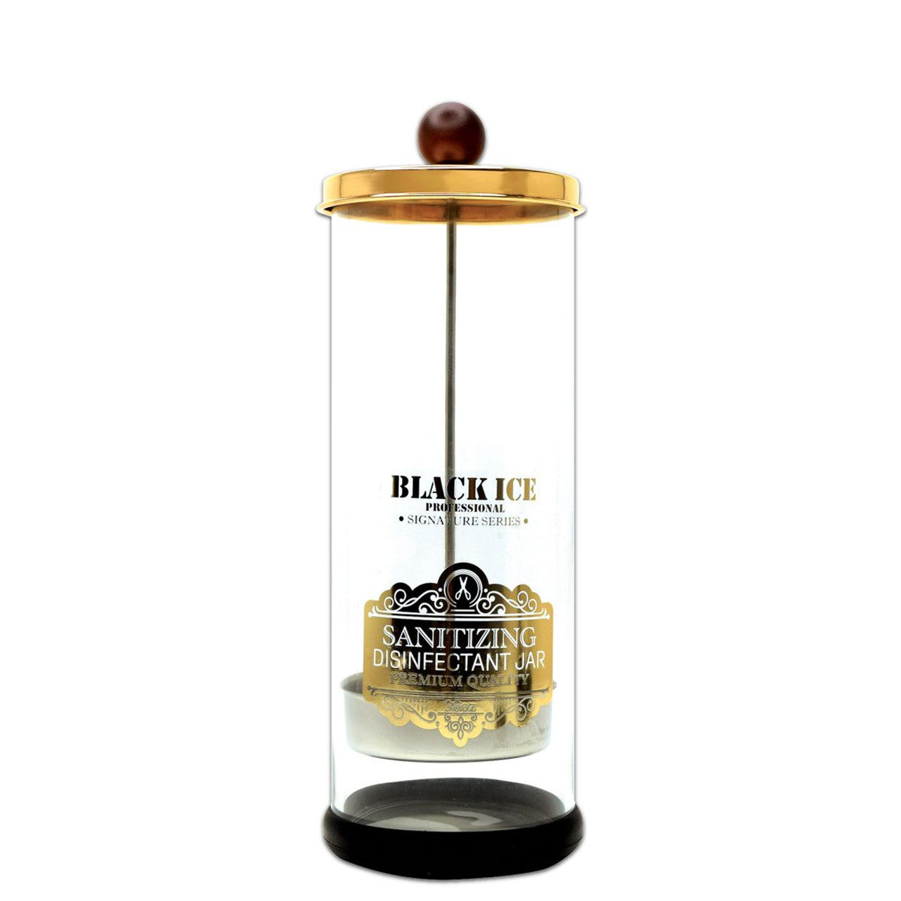 Barbercide Glass Disinfectant Jar 40z By Black Ice