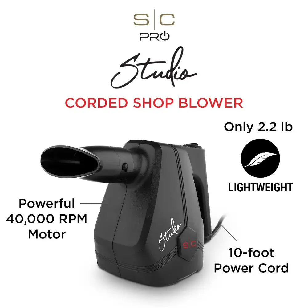 StyleCraft Studio Corded Lighweight Handheld Shop Blower With Attachments